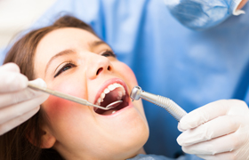 woman at the dentist