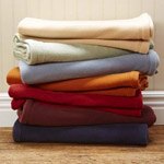 Stack of folded blankets