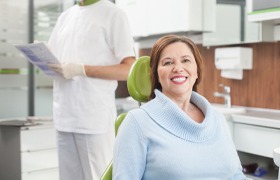 woman in dental chair