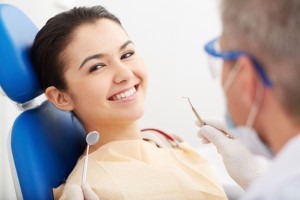 smiling dental patient